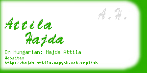 attila hajda business card
